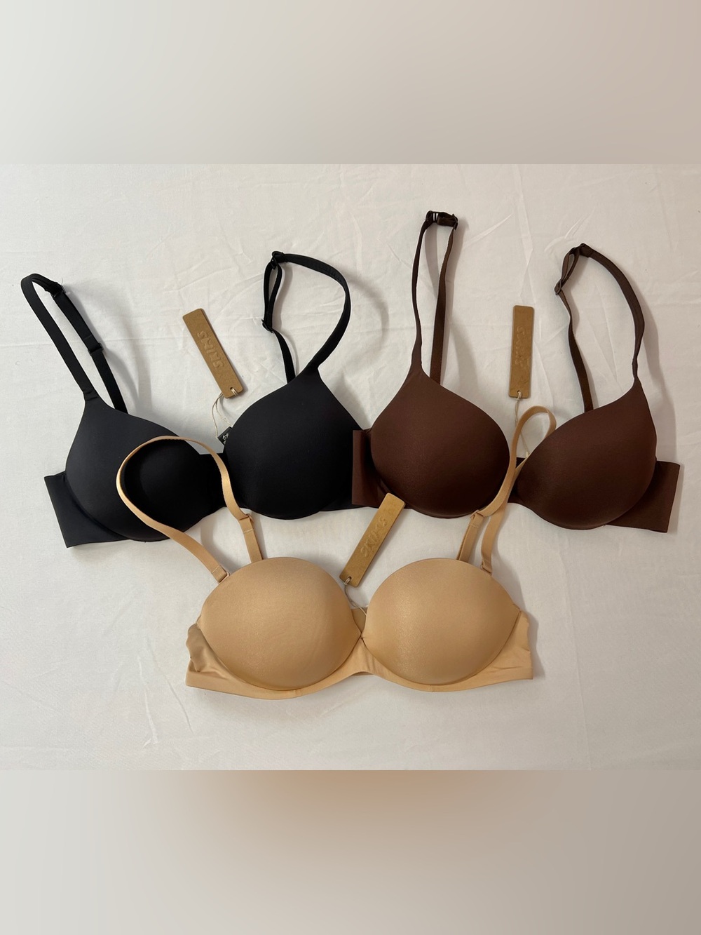 SKIMS Ultimate Strapless Push Up Teardrop Bra Bralette Bundle